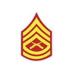 E-7 Gunnery Sergeant Rank.  Sticker (Peel N' Stick)